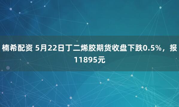 楠希配资 5月22日丁二烯胶期货收盘下跌0.5%，报11895元